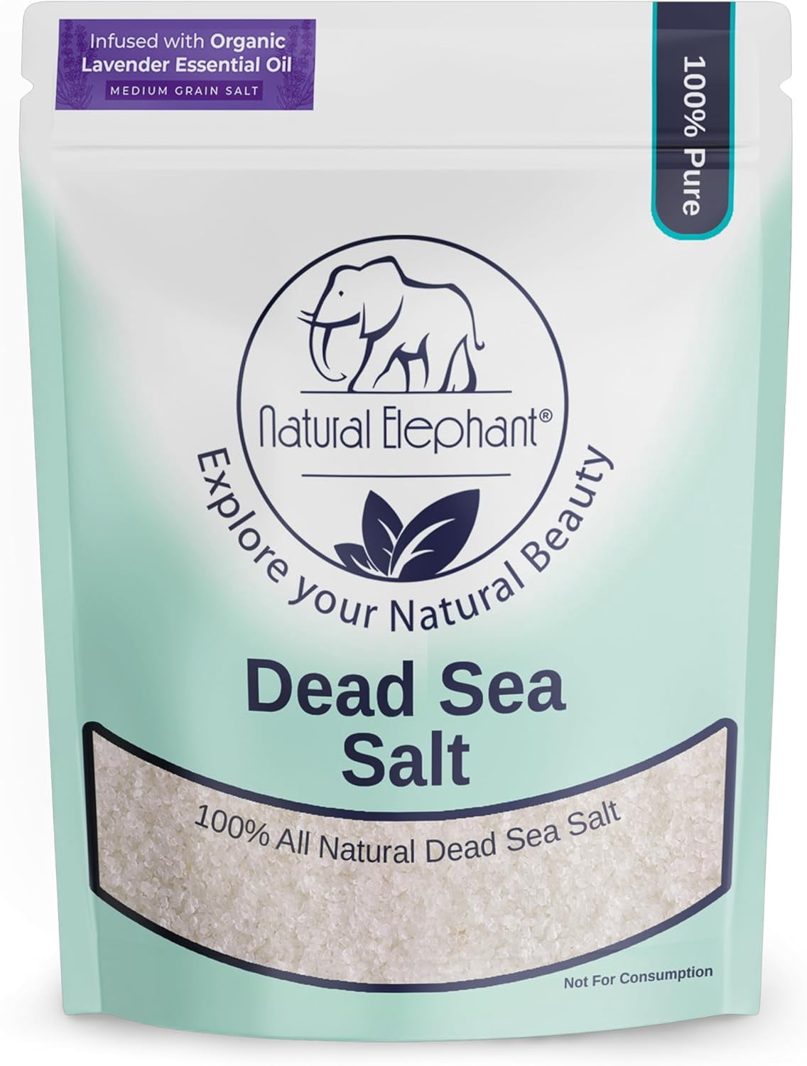 Natural Elephant Dead Sea Salt with Lavender Essential Oil 10lbs