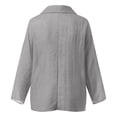 thumbnail image 5 of WTOBBY Women's V-Neck Pullover Long Sleeve Top, Cotton Linen Casual T-Shirt for Fashion Comfort, Relaxed Fit with Soft Stretch Fabric, Daily Wear Essential,Light Gray S, 5 of 5