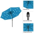 thumbnail image 5 of Pure Garden 10 ft Patio Umbrella with LED Solar Lights and UV 30+, Blue, 5 of 16