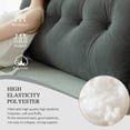 thumbnail image 3 of ANMINY Triangle Headboard Pillow Full Filling Backrest Wedge Pillow w/ Side Pocket Removable Cover Corduroy Texture, 3 of 8