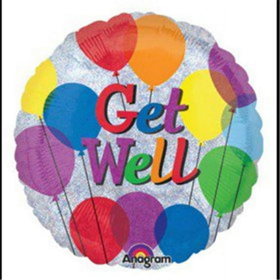 18 inch Get Well Balloons Anagram Foil Mylar Balloon - Party Supplies Decorations