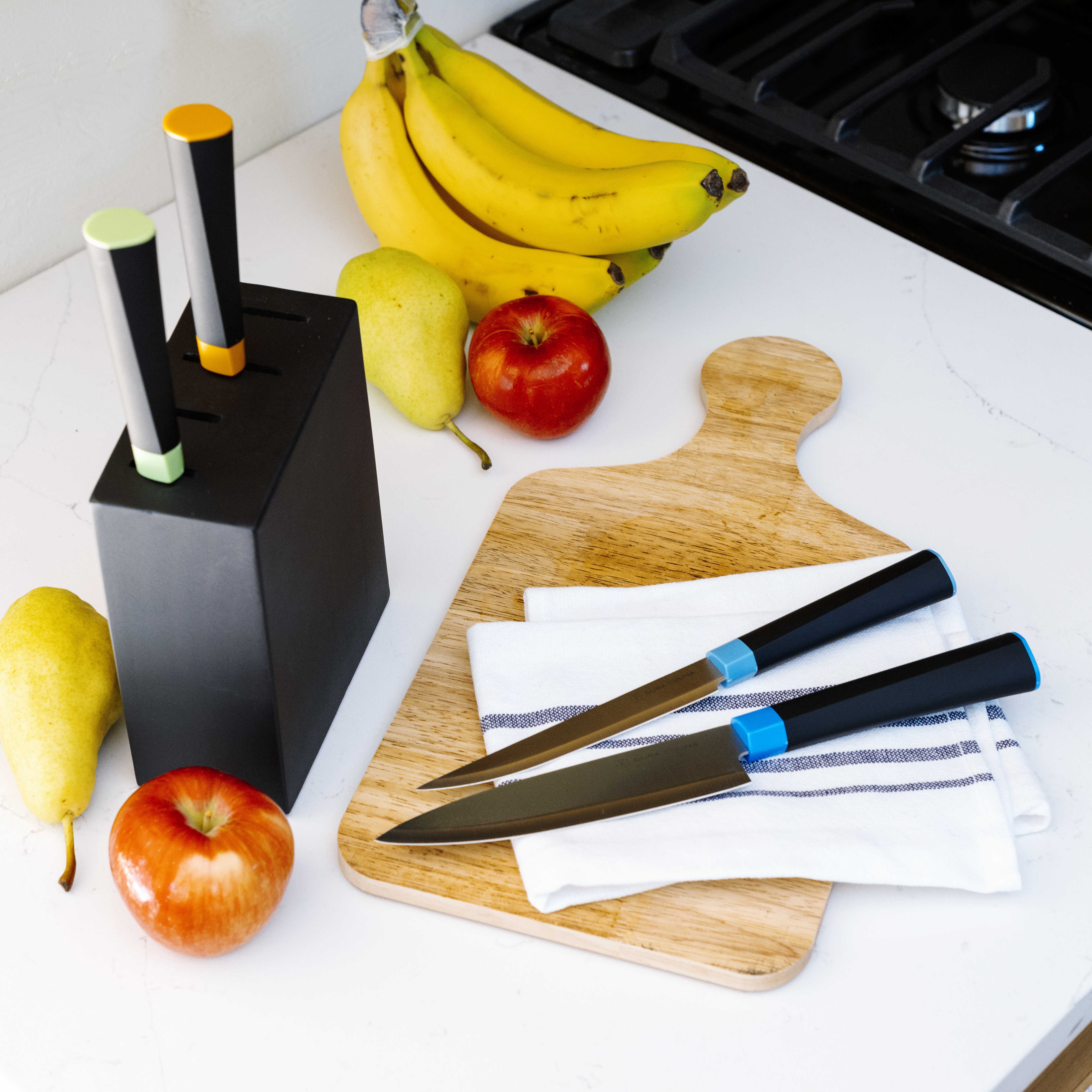 Dura Living Artistic Edge 5-Piece Kitchen Knife Block Set