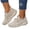 Beige, variant on Willtoo Women's Walking Shoes Breathable Knit Non-Slip Work Shoes Lightweight Casual Jogging Sneakers Slip-on Footwear