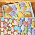 thumbnail image 3 of Cortador de galletas de conejito de 3 piezas para hornear forma de conejo de Pascua con galletas de borde de PVC suave/pastel de galletas/galletas para vacaciones esquí esquí Gafas de esquí, 3 of 5