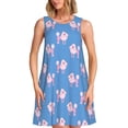 thumbnail image 1 of Xecao Mignon Chien Caniche pour Robes d'Été pour Femmes Robes Décontractées de Plage Robes Sans Manches T-Shirt Robe Évasée avec Poches, 1 of 7