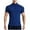 Navy, variant on Mlzmgr Gym T-Shirts for Men Crew Neck 1/4 Zipper up Short Sleeve Slim Shirts Stretchy Athletic Running Gym Tops
