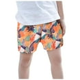 thumbnail image 3 of Akiihool Baby Shorts for Boys Boys Uniform Shorts Summer School Stretch Pull On Drawstring Comfy Shorts (Orange,2-3 Years), 3 of 5