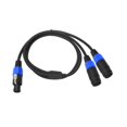 thumbnail image 2 of XLR Cable divisor 1 Cable de conexión de altavoces masculino a 2 hembra para monitores de etapa , 1m, 2 of 10