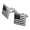 Silver, variant on Subdued American USA Flag Black White Military Tactical Square Cufflink Set Gold Color