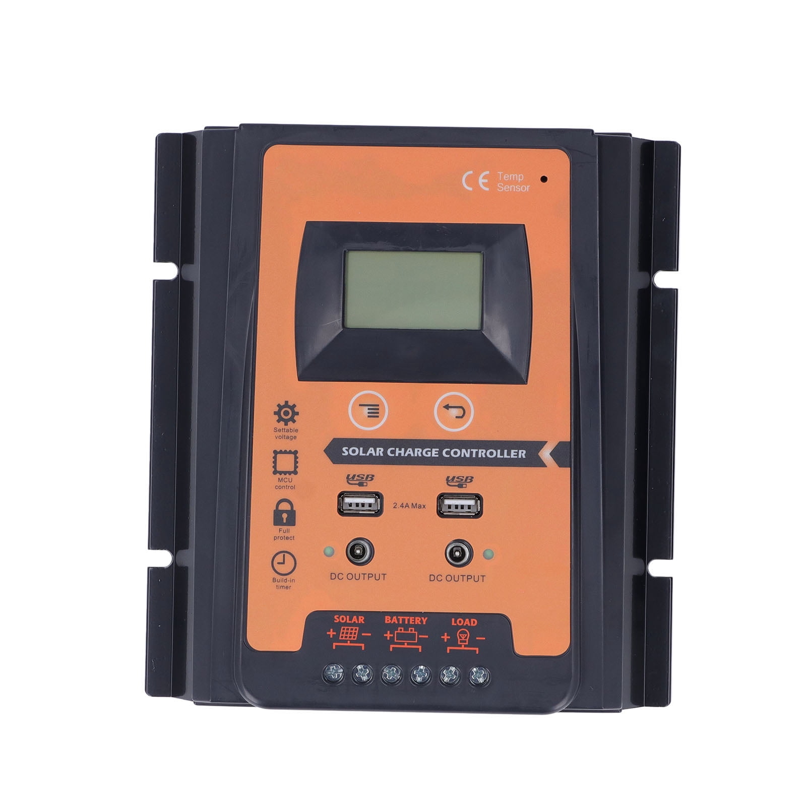 Abastado PowMr LCD Solar Charge Discharge Controller Solar Panel Regulator Dual USB Output 12V 24V