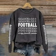 thumbnail image 2 of WEAIXIMIUNG Chandails d'Automne pour Femmes Grande Taille Femmes Décontracté Manches Longues Léger Col Rond Chandails Graphique de Football Imprimé Chandail Chandails Blouse Haut, 2 of 4