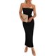 thumbnail image 1 of ZHAOCHENG Vestido tubo maxi ajustado de verano para mujer, acanalado, sin tirantes, con abertura lateral, largo, informal, elegante, para salir y fiesta, 1 of 3