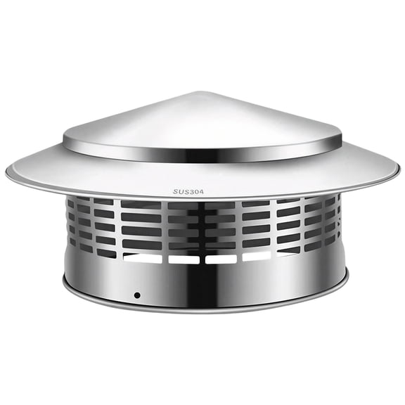 8 Inch Chimney Cap, 304 Stainless Steel Stove Pipe Cap with Umbrella Hood, 360° Umbrella Design, Vent Cover for Roof Top, Weatherproof, Prevents Backflow