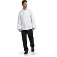 thumbnail image 2 of Soro Essentials- 40”-42” Poly and Cotton Blend Medium Chef Coat Jacket with Long Sleeves and White Color- Chef Jacket Cooking Coat Chef Coat for Hotel Kitchen Restaurant Work Uniform, 2 of 5