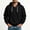 02-Black, variant on Yutgune Men's Basic Pullover Hoodie, Plain Solid Long Sleeve Hooded Sweatshirt for Casual Everyday Wear