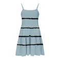 thumbnail image 6 of Green Brunch Sundress for Girls Summer Fall Sleeveless Spaghetti Strap Midi Bohemian Overall Tie Dye Camisole Tank Striped Tiered Dresses Sundress One Piece Girl 2026 7 Years, 6 of 7