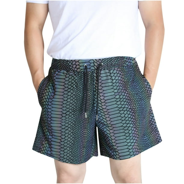 Pantalones cortos reflectantes coloridos para hombre, pantalones cortos de ciclismo transpirables de punto para correr Fridja fhjkhfk456714