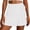 White, variant on Womens Mini Skorts with Wrap Tie Front High Waist Belted Skirt Shorts Zipper Closure, Casual Beach Skirt