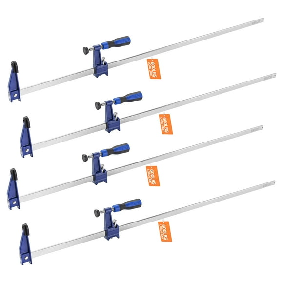 VEVOR Bar Clamps for Woodworking 4-Pack 36 inch Opening Lockable F Clamp Cast Iron
