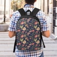 thumbnail image 5 of Disketp Flower School Backpack, Lightweight Basic Middle School Bookbags 17 Inch Casual Daypack for Student College, Travel or Outdoor, 5 of 6