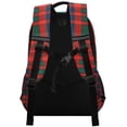 thumbnail image 3 of FORMRS Unisex Backpack Elementary School Travel Bookbag with Reflective Stripes, Red and Blue Pattern, 3 of 7