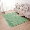 thumbnail image 5 of Homore Cute Fluffy Carpet Soft Washable Area Rugs for Kids Girls Bedroom/Nursery Room/ Living Room Decoration, 3' x 5' Light Green, 5 of 8