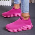 thumbnail image 3 of Rokment Women's Men's Cross Training Runnning Shoes Unisex Comfortable Memory Foam Cushioned Slip on Socks Fitness Workout Jogging Trainners Walking Tennis Sneakers Hot Pink Size 10.5, 3 of 7