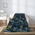 thumbnail image 2 of Gaeub Cartoon Dinosaur Print Flannel Throw Blanket, Home Fleece Throw Blanket for Couch or Bed,Decorative Blankets,Lightweight Fuzzy Flannel Blanket-80"x60", 2 of 6