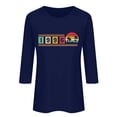 thumbnail image 4 of Roncen Vintage 1976 Classic Print 3/4 Sleeve T-Shirt Retro 50th Birthday Gift Shirt 50rd for Women Letter Print Birthday Party Casual Tee Tops, 4 of 4