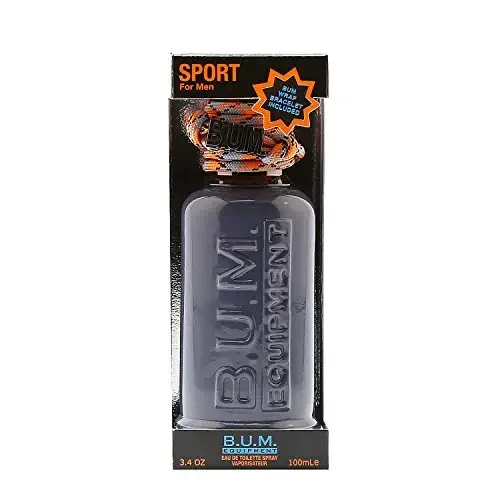 BUM EQUIPMENT Eau de Toilette Spray para hombres, deporte, 3.4 onzas líquidas