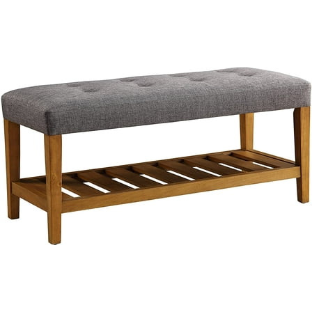ACME Charla Bench - 96686 - Gray & Oak( Pack of 2 )
