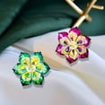 thumbnail image 6 of Rhinestone flower brooch, large crystal flower brooch, lapel pin, suitable for parties, birthdays, dances, banquets, dresses, suits, formal wear, hats, bags, and other accessories; women's jewelry., 6 of 6