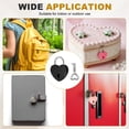 thumbnail image 6 of Uxcell Mini Heart Lock with Key, (1"x1.2", Black) (3 Pcs), Heart Shaped Padlock Metal Love Locks, Suit for - Lover Bridge/Anniversary/Diary Book/Handbag/Jewelry Box, 6 of 6