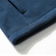 thumbnail image 5 of ZQUUVOU Men Casual Thick Fleece Cardigan with Zipper Pocket Patchwork Jacket (Blue,4XL), 5 of 9