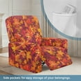 thumbnail image 2 of SCRAWLGOD Maple Leaf Print Fall Decor Recliner Slipcover 4 Pieces Lazyboy Chair Covers for Reclining Chair with Pocket Stretch Couch Cover 1 Seat Recliner Sofa Slipcovers for Living Room, 2 of 7