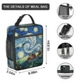 thumbnail image 3 of Reusable Galaxy Lunch Box - Thermal Collapsible Bag with Zip Pocket & Handle, Space Design Men Women ., 3 of 6