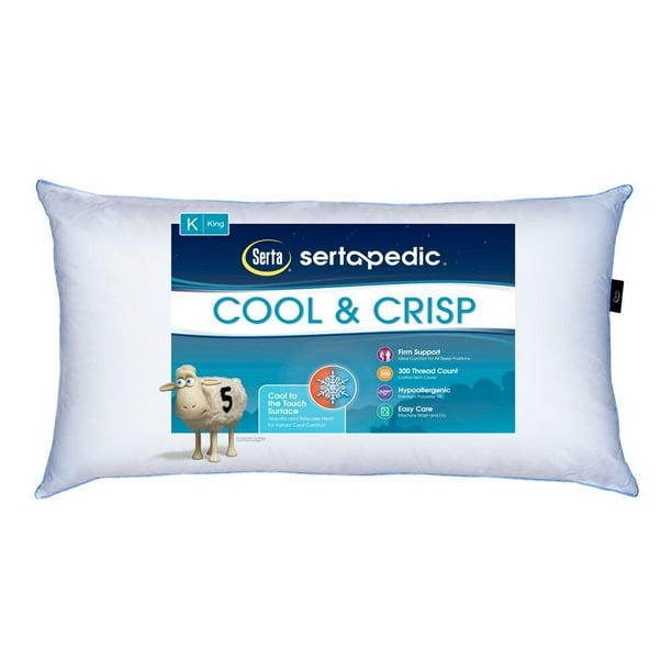 Same things goes for twin mattresses and larger sizes such as a full, queen, and king. sertapedic cool crisp pillow king size