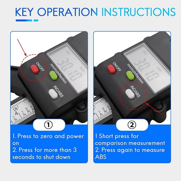 1 Uds medidor de profundidad Digital electrónico profesional para carpintería 0-80mm
