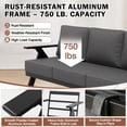 thumbnail image 6 of EAGLE PEAK Urban Slate 2 Piece Modern Outdoor Patio Furniture Set, Outdoor Couch and Coffee Table Set, Black/Gray, 6 of 9