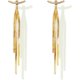 thumbnail image 1 of Pendientes con borlas de plata de ley 925, pendientes geométricos con barra de arco brillante y rosca larga para mujeres, regalos para niñas, regalos para San Valentín, cumpleaños, aniversario, día de, 1 of 5