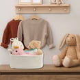 thumbnail image 5 of YANGLI Small Woven Storage Baskets 12"x8"x5", Decorative Rope Bins for Organizing Shelves, Closets and Toys, Empty Gift Baskets, Cute Organizer Basket for Home and Office, White, 5 of 7