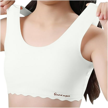 APEXFWDT Big Girls  Sports Bra with Breathable Pads Girls Training Bra Teen Bras Everyday Big Kids Seamless Padded Bra 12 13 14 15 Years