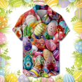 thumbnail image 2 of Wyzesi Jack Shirt Men Large Male Spring and Summer Easter Day Short Shirt Lapel Fully Printed Printed Single Shirt with Pocket Brown Shirt Men Off The Shoulder, 2 of 4