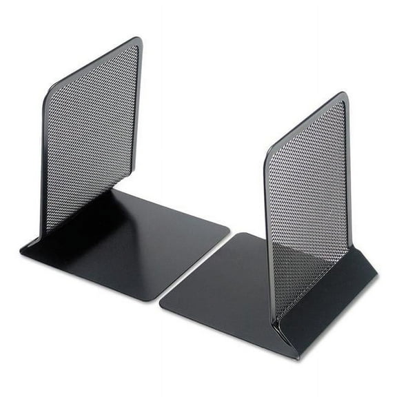 UNV 5.37 x 7 in. Metal Mesh Bookends, Black