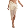 thumbnail image 2 of Pareos de Playa Bohemios para Mujer, Pareos de Transparente para Bikini, Faldas para Trajes de Baño. Albaricoque Talla Única, 2 of 8