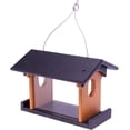 thumbnail image 2 of Amish-Made Bluebird Feeder, Eco-Friendly Poly Lumber Hanging Blue Bird Feeder Black and Cedar, 2 of 3