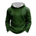 thumbnail image 4 of IWRICH Men's St. Patrick's Day Shamrock Art Printed Hoodies Long Sleeve Casual Hooded Sweatshirts Holiday Plus Size Pullover Tops 01-Dark Green XXXXL, 4 of 4