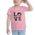 thumbnail image 3 of Pool Balls Love Cute Toddler T-Shirts for Boys Girls (Pink, Youth XL), 3 of 5