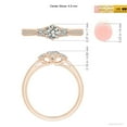 thumbnail image 4 of ANGARA Natural Prong-Set Diamond Three Stone Ring in 14K Rose Gold for Women (Size-4.9mm| Color-K| Clarity-I3) | April Birthstone, Birthday, Anniversary, Jewelry Gift for Women | Natural Diamond Ring, 4 of 9