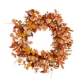thumbnail image 2 of Sahpxhe Halloween Wreath Halloween Decorations Outdoor, Front Door Fall Wreath with Artificial Leaves for Indoor Outdoor Party Home Garden Wall Decor Yellow, 2 of 8